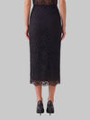 black lace midi skirt
