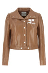 the reedition vinyl courrèges jacket reinterprets the historical codes of the