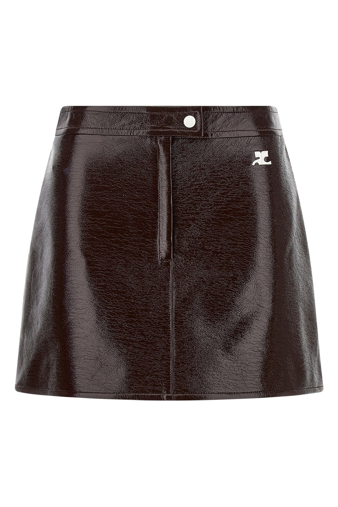 COURRÈGES 36 the courrèges reedition mini skirt is distinguished by an a-shaped silhouette