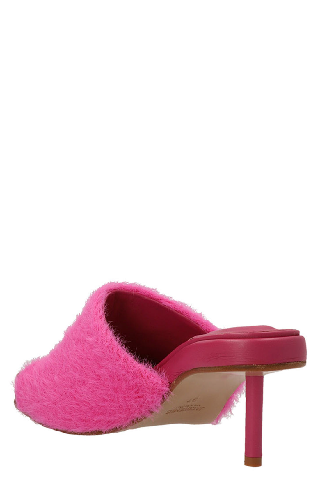 JACQUEMUS 36 clay nubuck leather mules