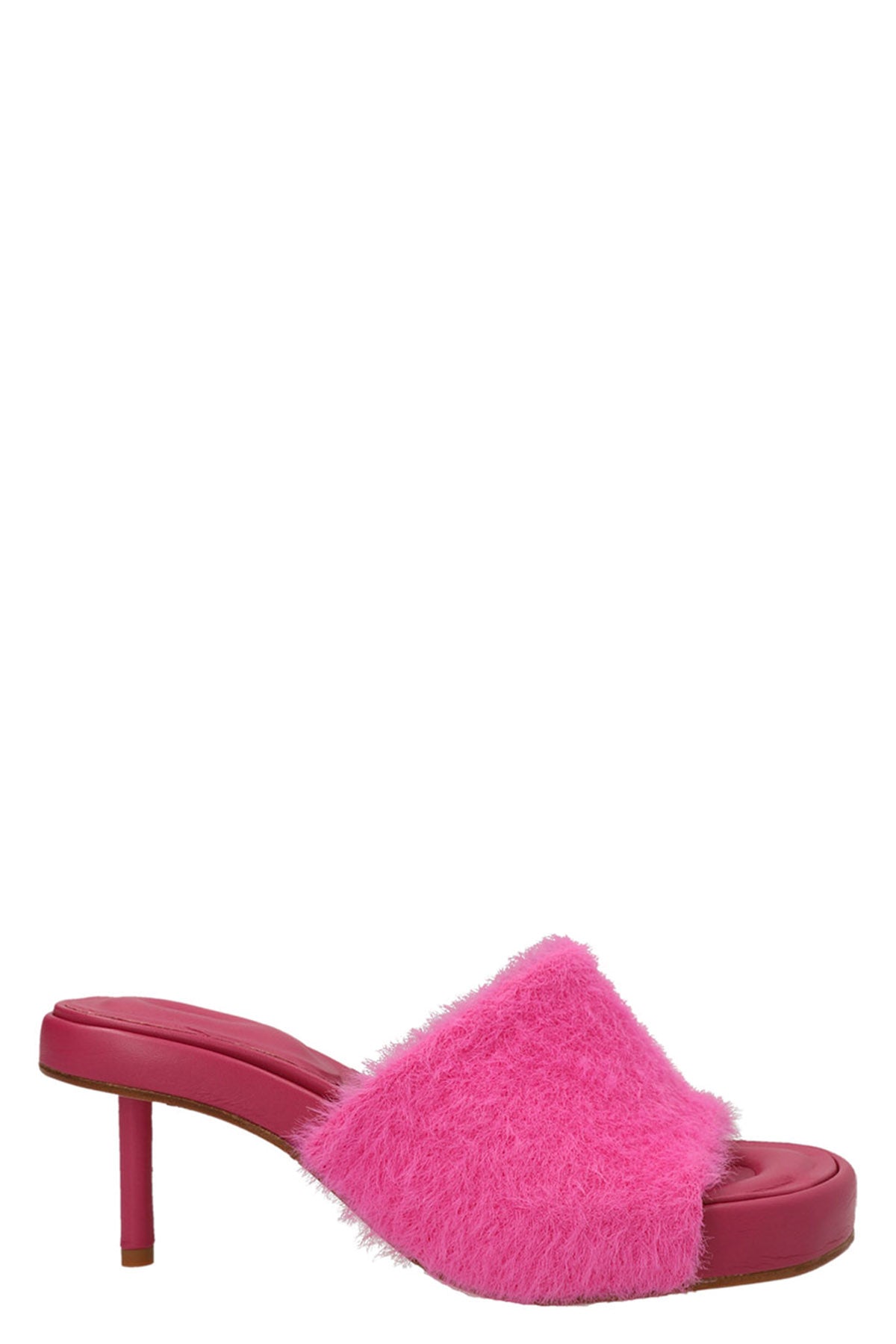 clay nubuck leather mules