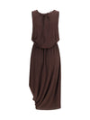 draped midi dress