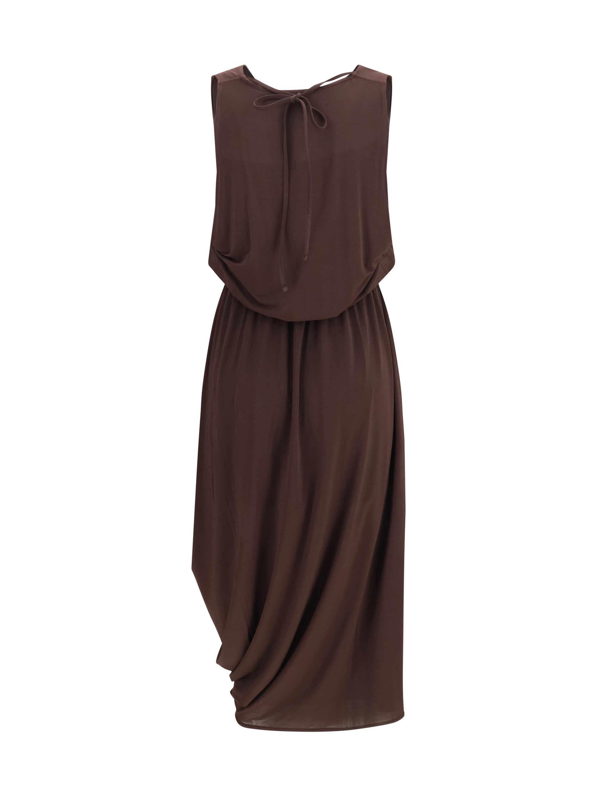 draped midi dress