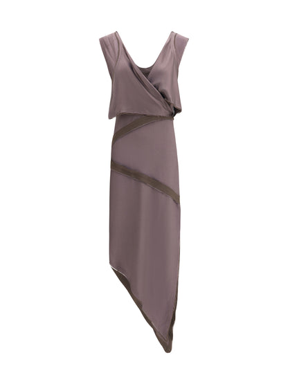 THE ATTICO 40 asymmetrical midi dress