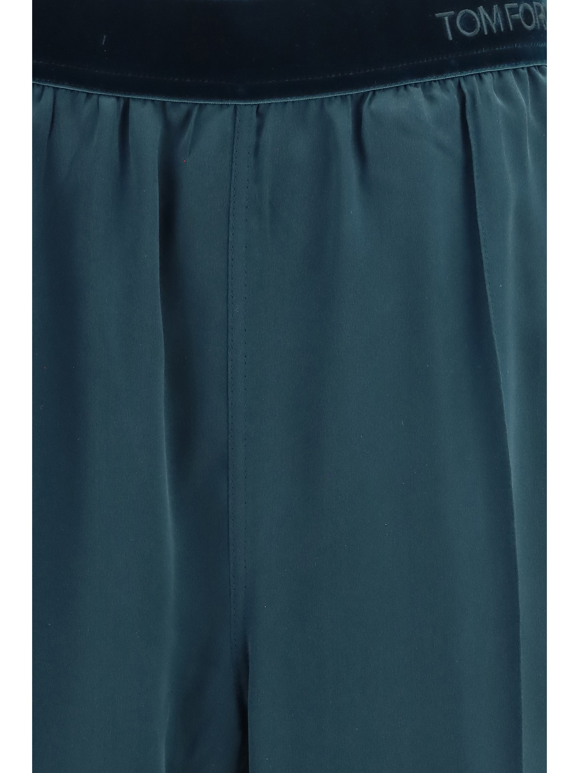 stretch silk satin pants