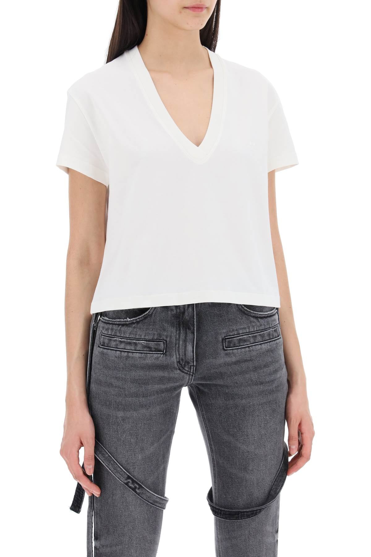 cropped logo t-shirt with