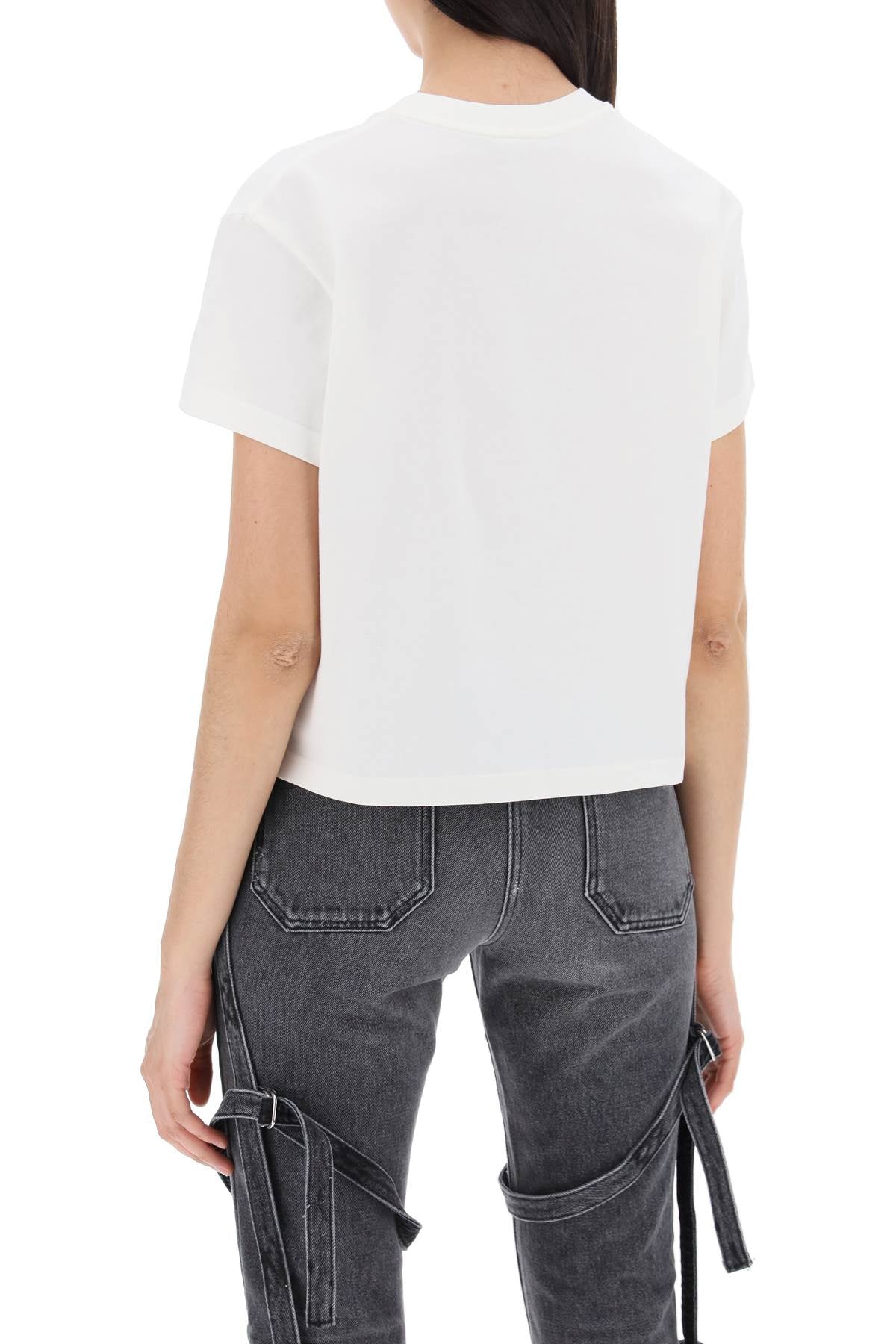 cropped logo t-shirt with