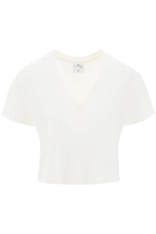 cropped logo t-shirt with