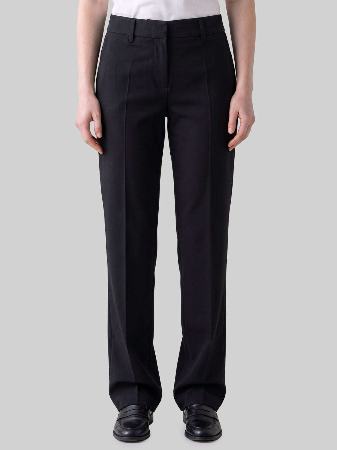 SUTTON NEW YORK 40 black stretch canvas trousers