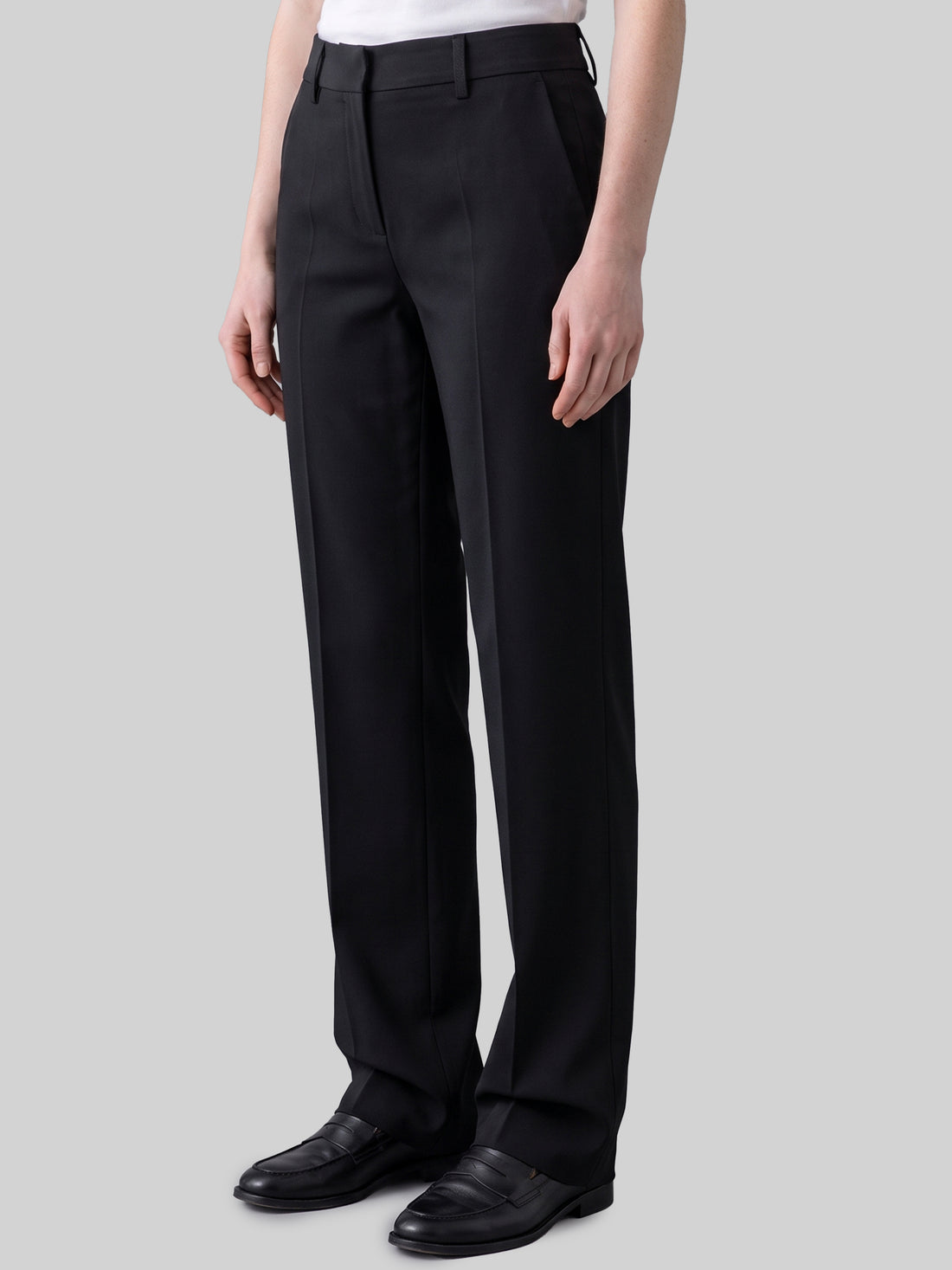 SUTTON NEW YORK 40 black stretch canvas trousers
