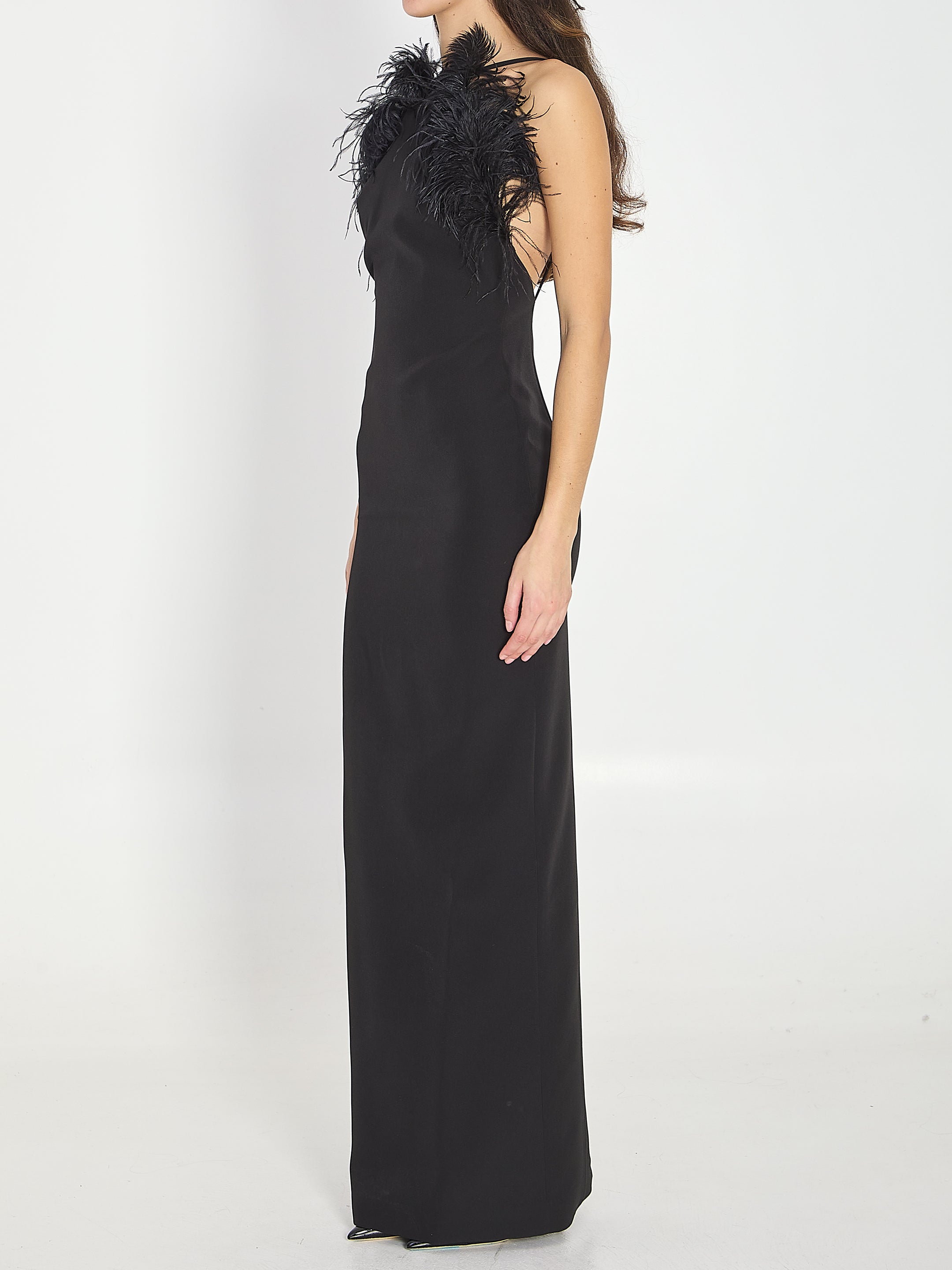 THE ATTICO 40 black maxi dress