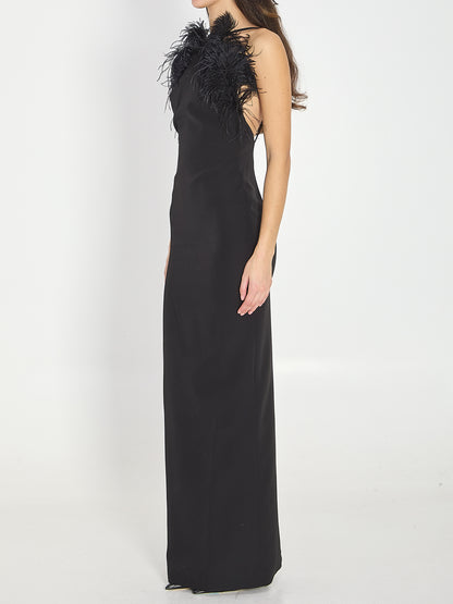 THE ATTICO 40 black maxi dress