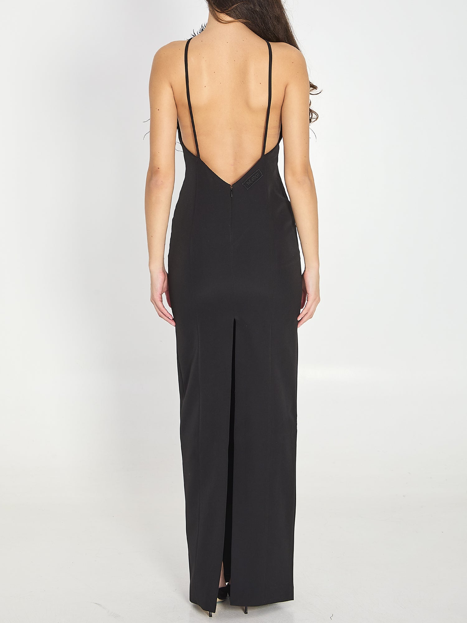 THE ATTICO 40 black maxi dress