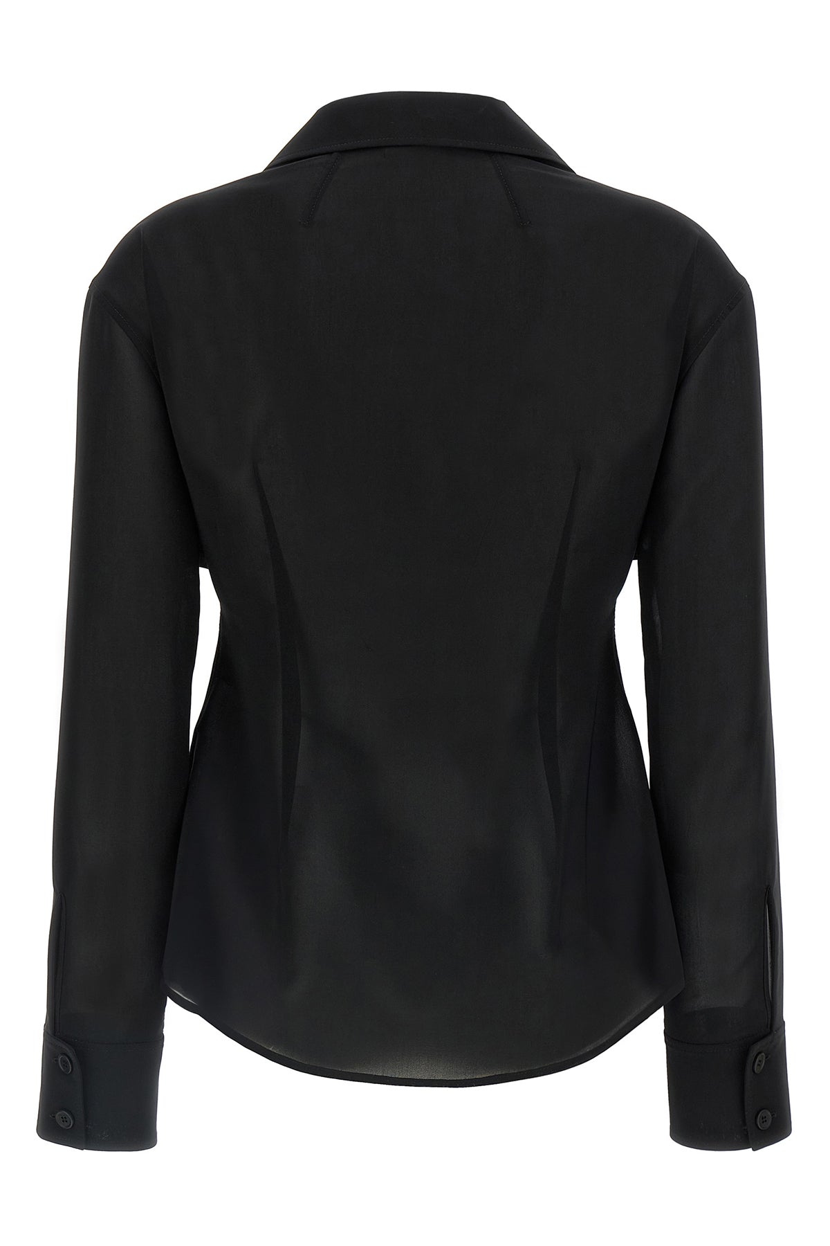 semi-transparent cotton blend shirt