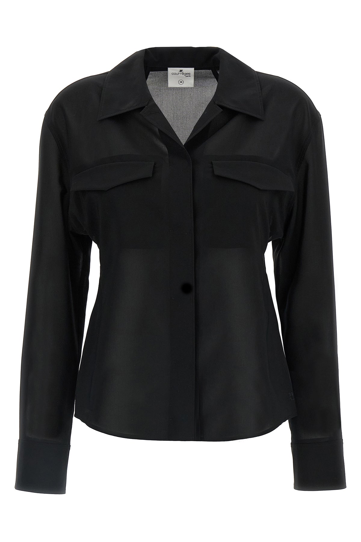 semi-transparent cotton blend shirt
