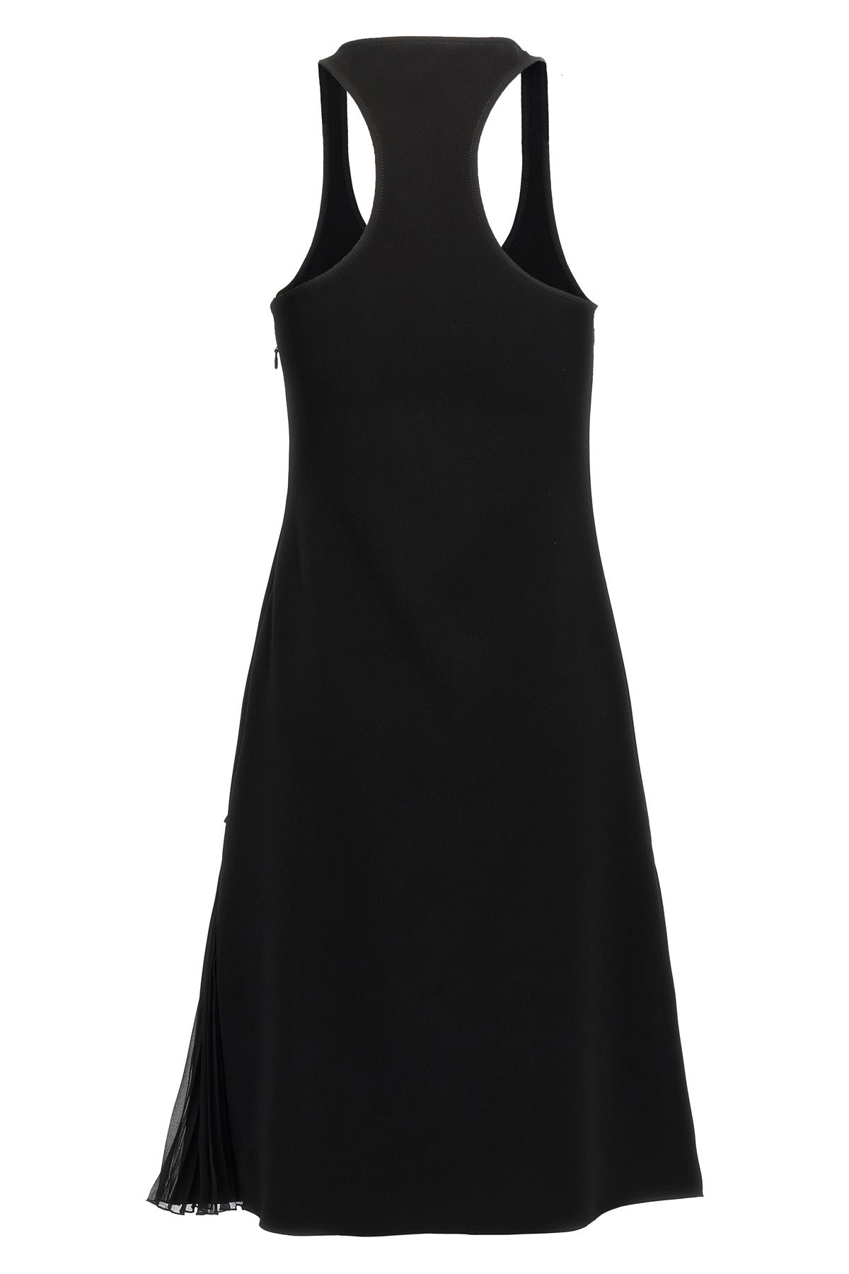 infinty pleats a-line crêpe midi dress