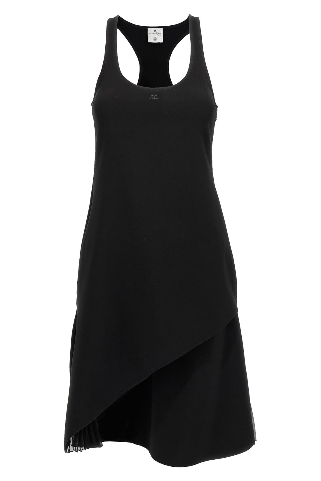 COURRÈGES 36 infinty pleats a-line crêpe midi dress