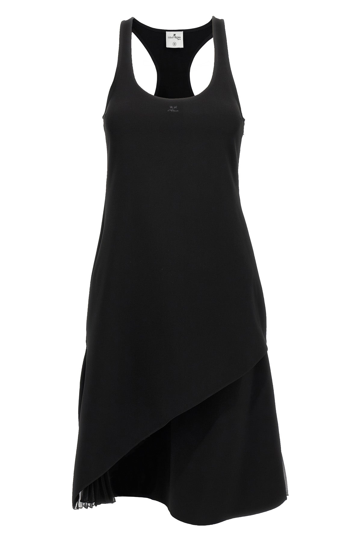 infinty pleats a-line crêpe midi dress