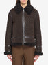 GUCCI 42 suede leather and shearling jacket