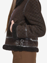 GUCCI 42 suede leather and shearling jacket