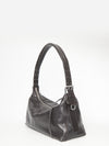 brown belted baguette bag