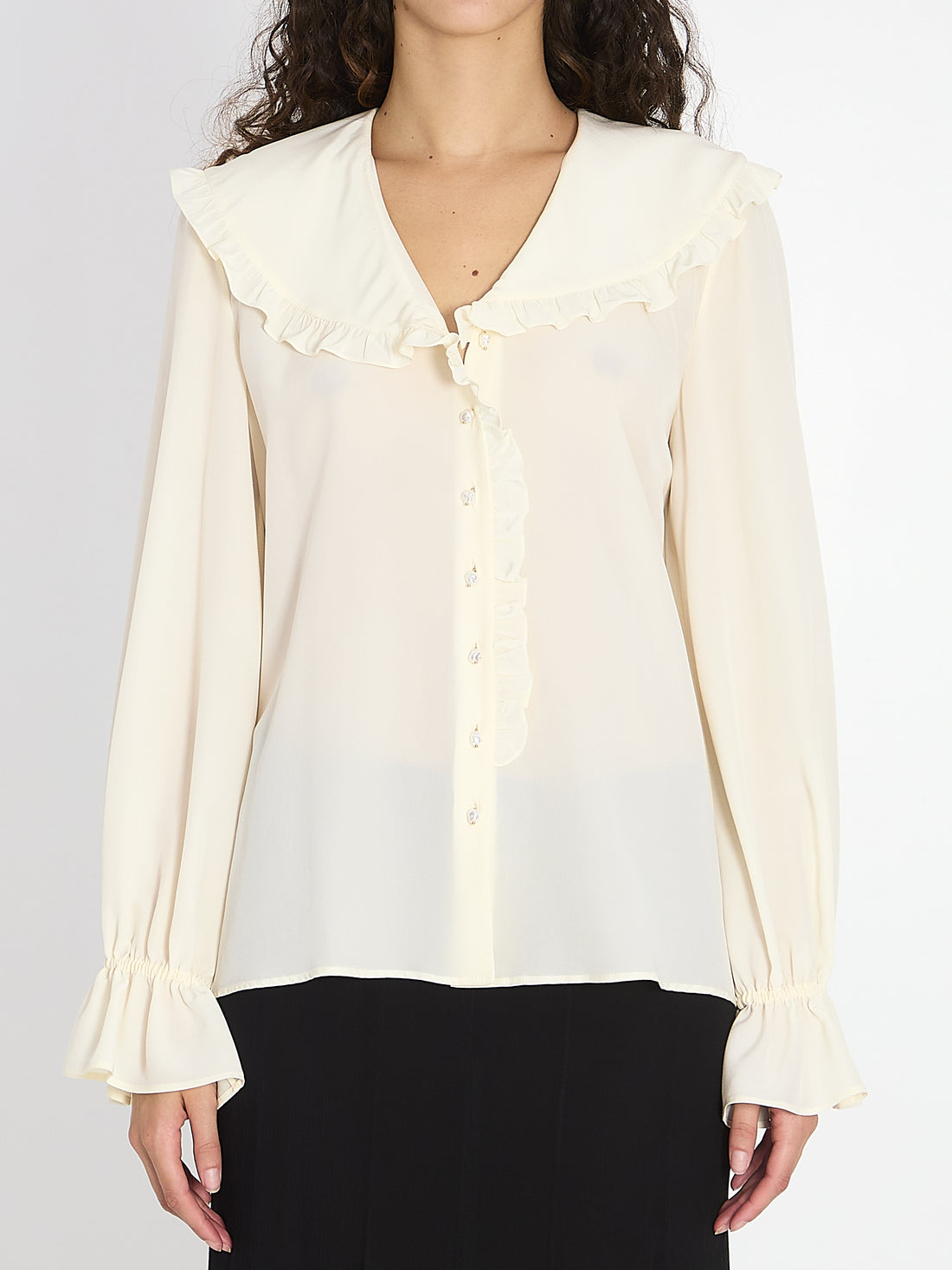 CHLOE 38 fluid silk blouse