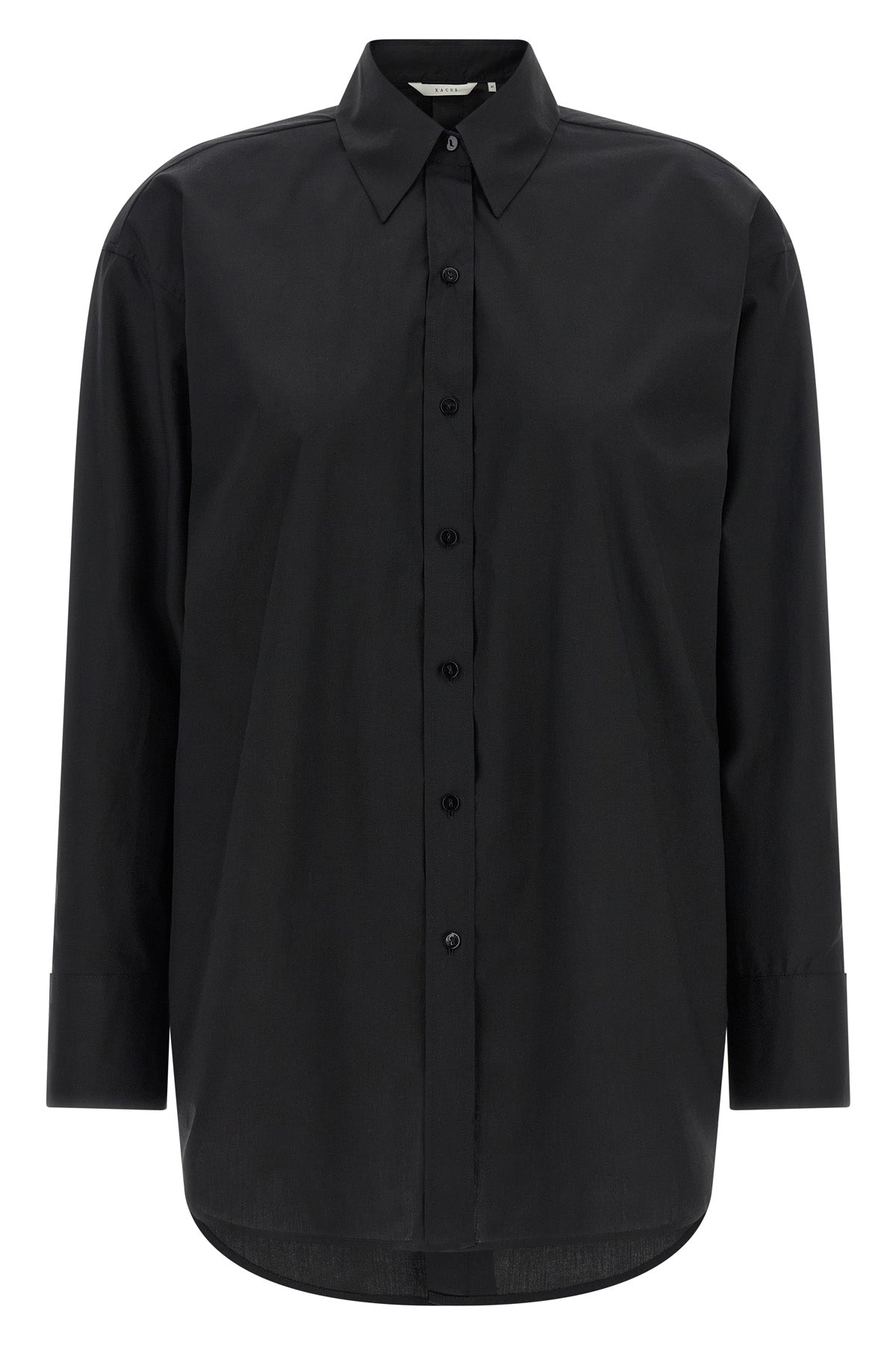 scarlet cotton poplin shirt
