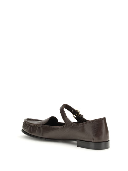 MIU MIU 36 buckled leather loafers