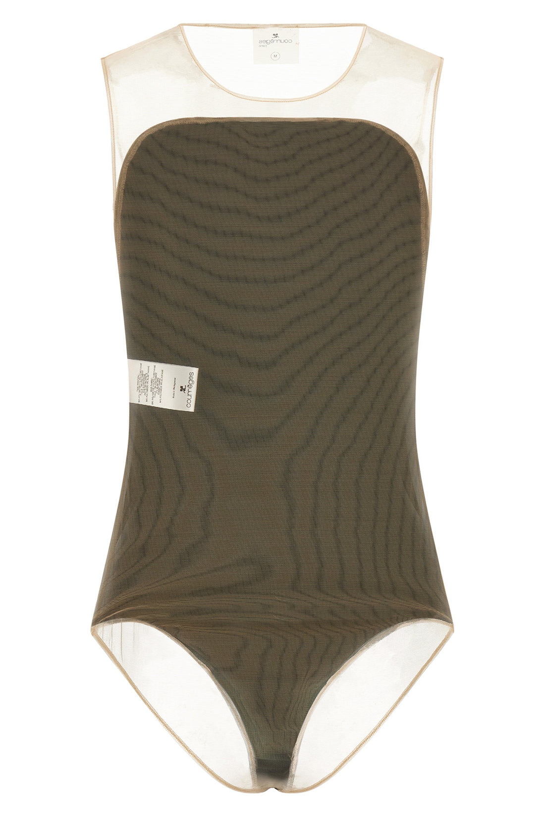 COURRÈGES M ilusion sunshiel bodysuit in transparent tulle
