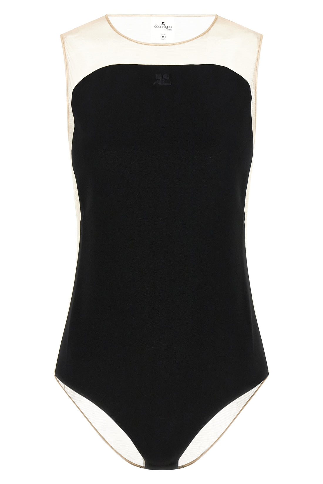 COURRÈGES M ilusion sunshiel bodysuit in transparent tulle