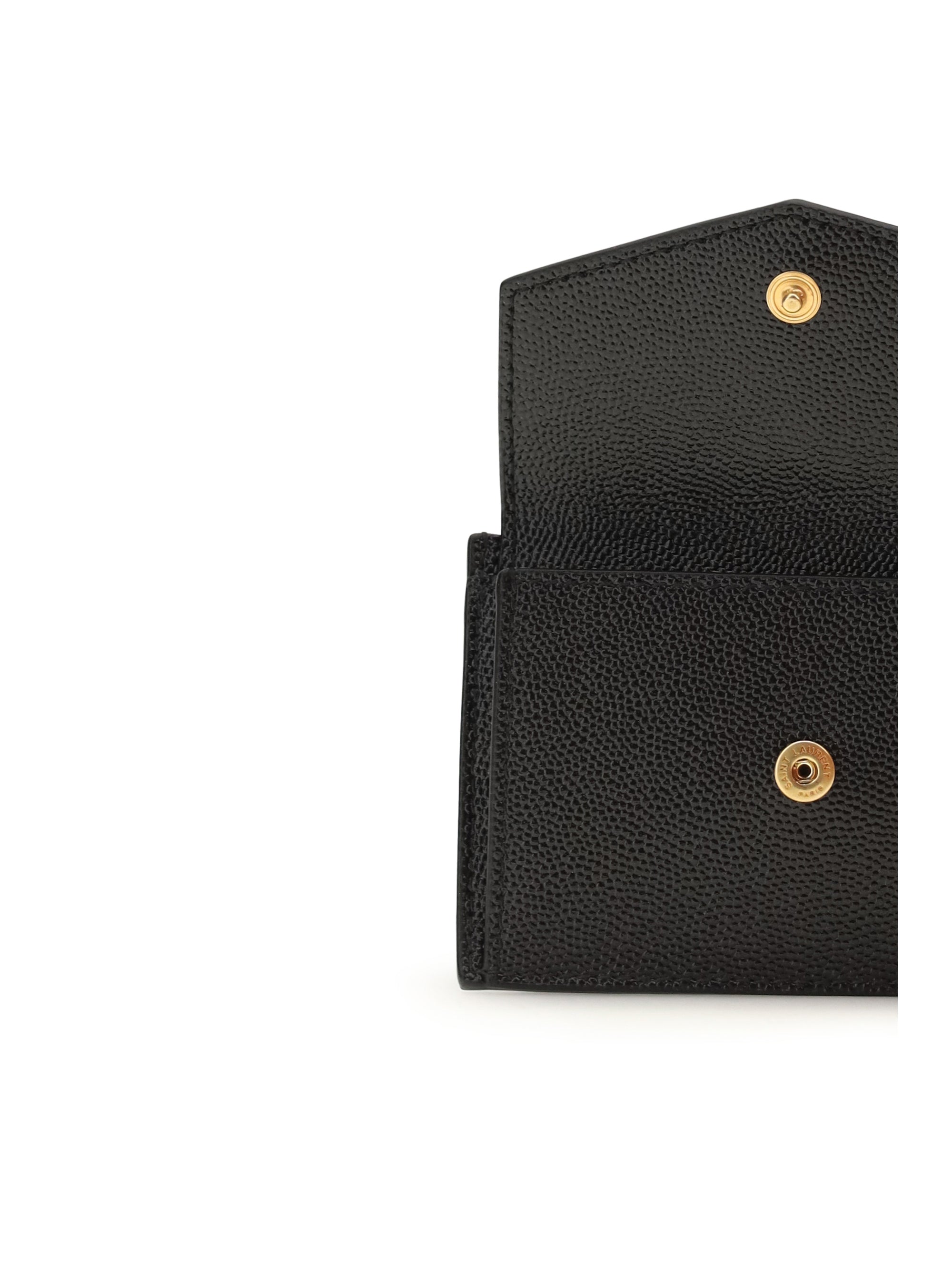 SAINT LAURENT OS micro-grain leather wallet
