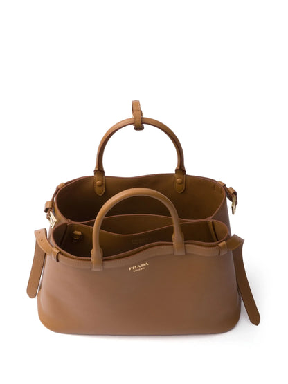 Medium Buckle Leather Tote