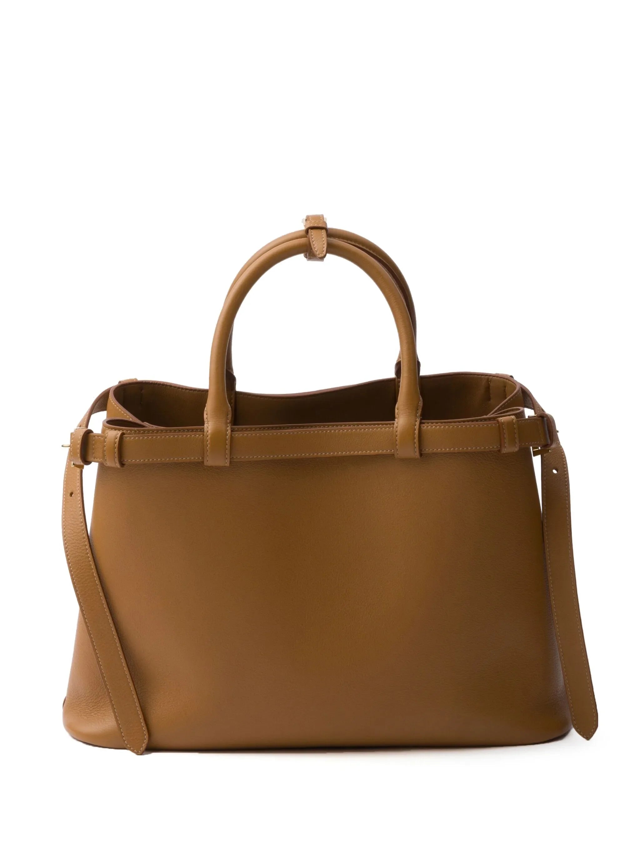 Medium Buckle Leather Tote