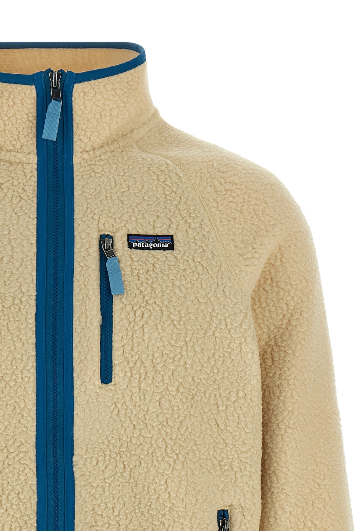 mens retro pile jacket in extra-soft fleece brushed on both sides