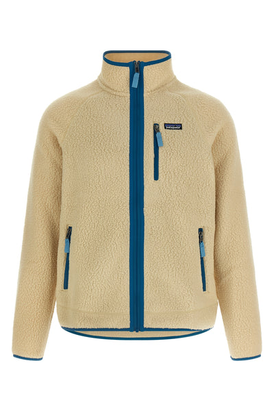 mens retro pile jacket in extra-soft fleece brushed on both sides