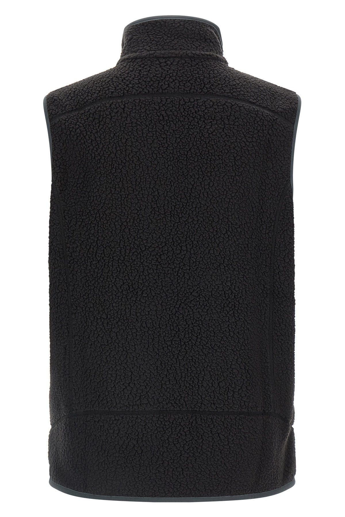 mens retro pile vest in extra-soft fleece brushed on both sides