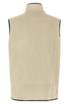 mens retro pile vest in extra-soft fleece brushed on both sides