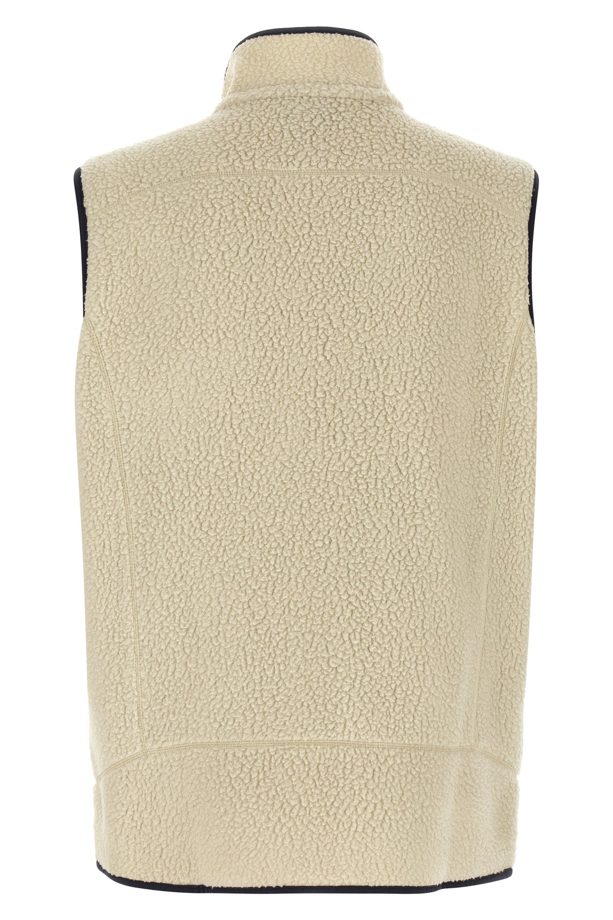 mens retro pile vest in extra-soft fleece brushed on both sides