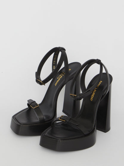 SAINT LAURENT 40 platz platform sandals
