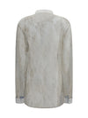 lace shirt with floral embroidery