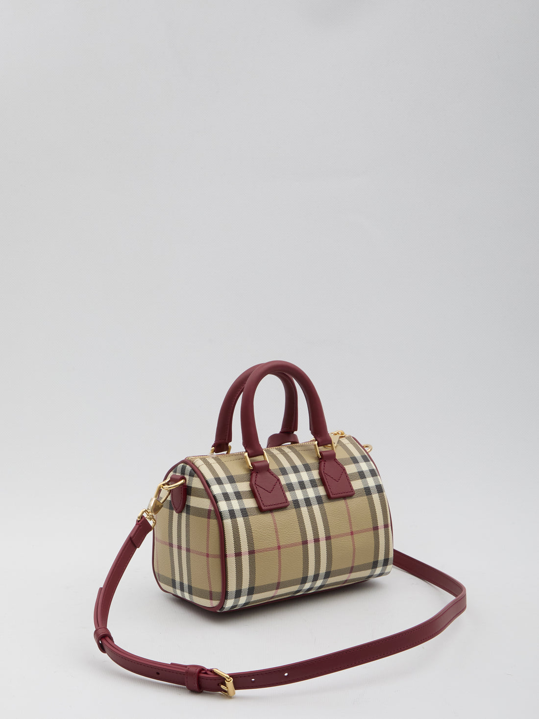 BURBERRY OS check bowling bag mini