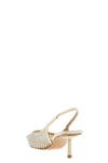 the le silla gilda slingback in beige nuance is distinguished by a tapered poi