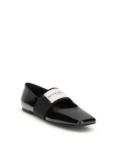 GIVENCHY 36 patent-leather squared ballerinas