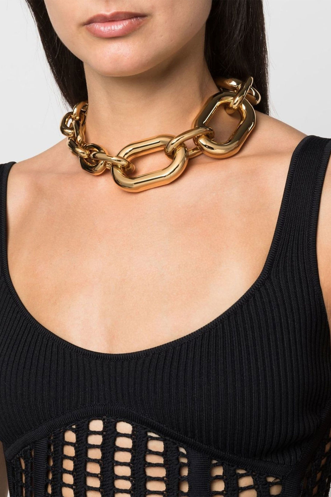 RABANNE OS xl link gold metal chain necklace
