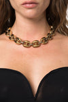 eight necklace in woven metal mesh