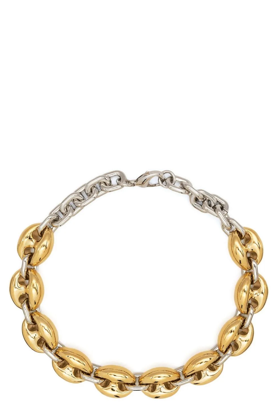 RABANNE OS eight necklace in woven metal mesh