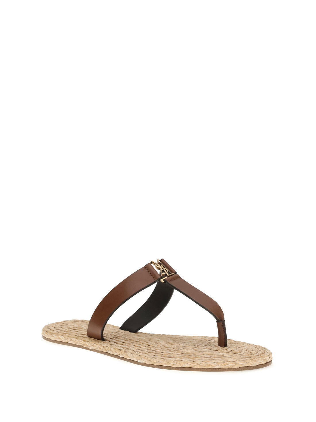 SAINT LAURENT 37 babylone leather thong sandals