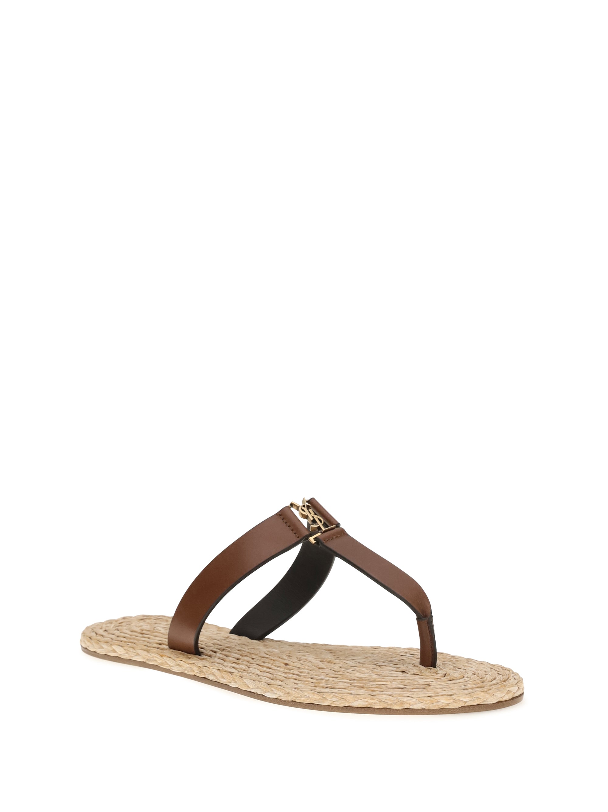babylone leather thong sandals