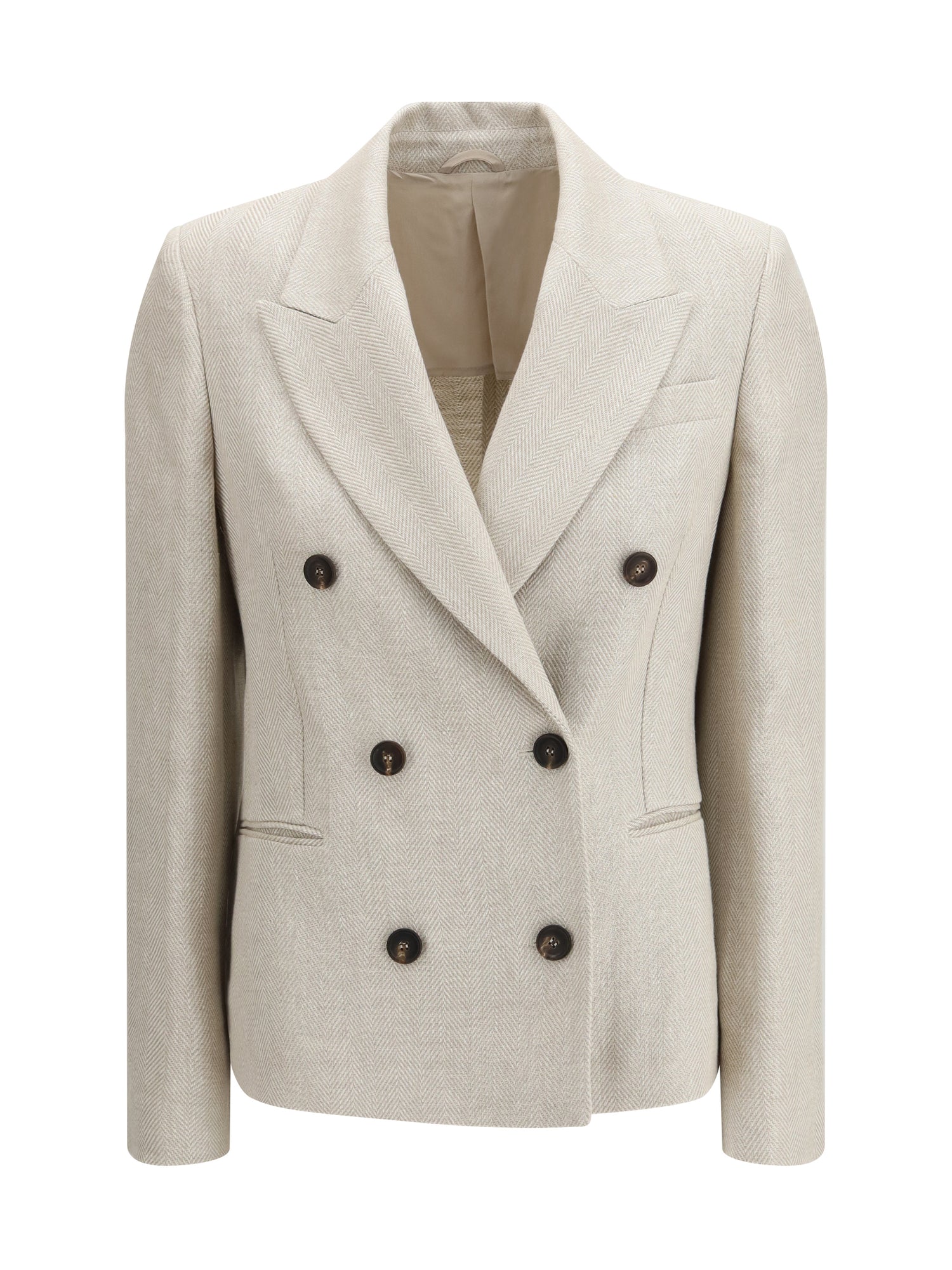 BRUNELLO CUCINELLI 40 button herringbone blazer