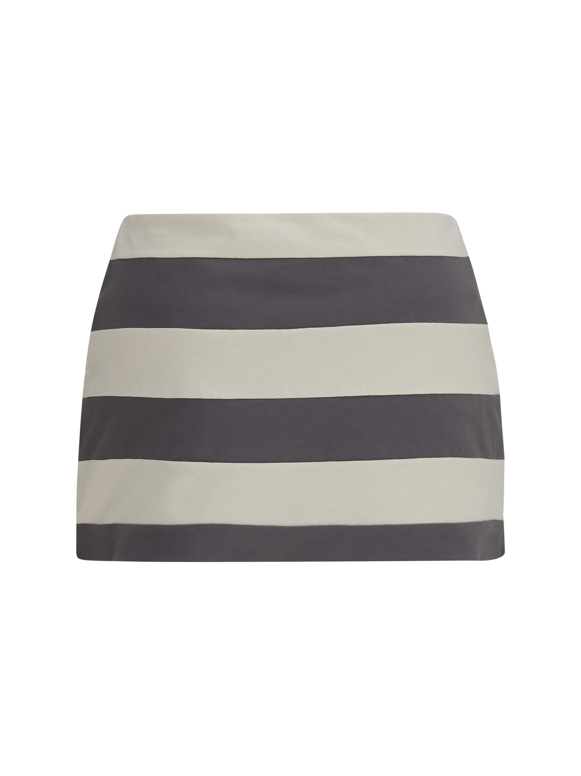 striped cotton mini skirt